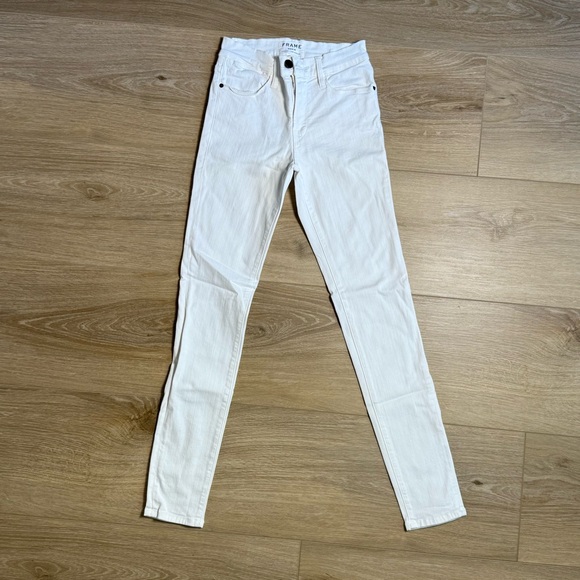 Frame Denim White Skinny Jeans - Picture 1 of 3